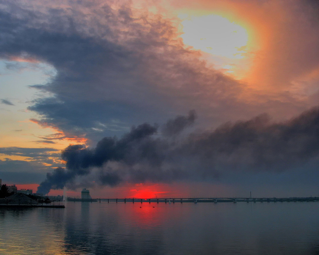 In fire  