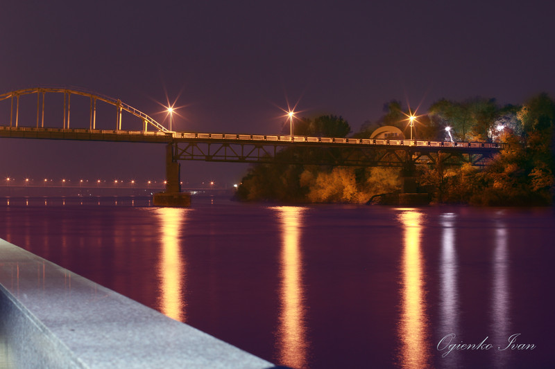 Night coast in Dnepropetrovsk    