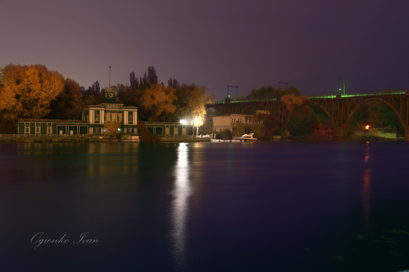 Night coast in Dnepropetrovsk  