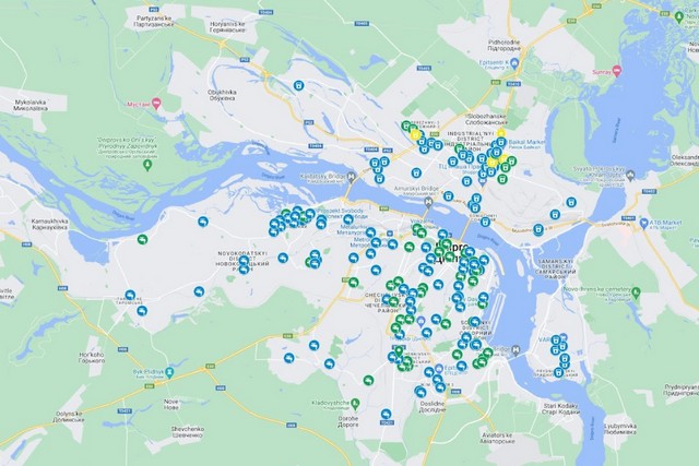 Для зручності містян: оновлено мапу «Де вода, Дніпро»